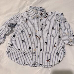 Gap Kids-Disney Button Up Mickey and Friends